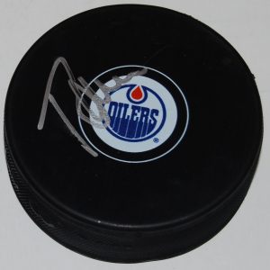 TODD MCLELLAN signed (EDMONTON OILERS) Souvenir autographed hockey Puck W/COA Collectible Memorabilia