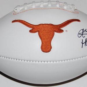 ANTHONY COOK signed (TEXAS LONGHORNS) Embroidered logo football W/COA C Collectible Memorabilia