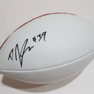 David Amerson Signed White Panel Football w/COA Washington Redskins Collectible Memorabilia
