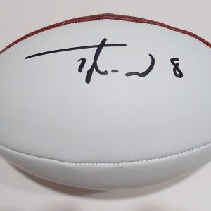 Tyler Wilson Signed White Panel Football w/COA Oakland Raiders Collectible Memorabilia