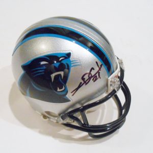 Thomas DeCoud Signed Mini Helmet w/COA Carolina Panthers Football Collectible Memorabilia