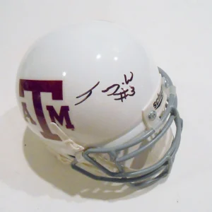 Trey Williams Signed Mini Helmet w/COA Texas A&M Aggies Football Collectible Memorabilia