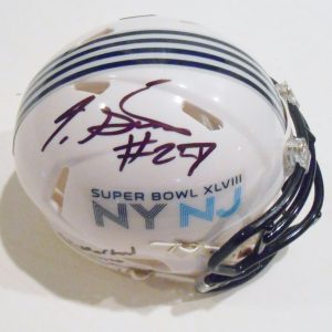 Tharold Simon Signed Super Bowl XLVIII Mini Helmet w/COA Seahawks Football #1 Collectible Memorabilia