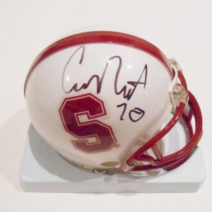 Andrus Peat Signed Stanford Mini Helmet w/COA Cardinal Football Collectible Memorabilia
