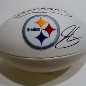 Sammie Coates Signed Pittsburgh Steelers Logo Football w/COA 2015 NFL Draft Collectible Memorabilia