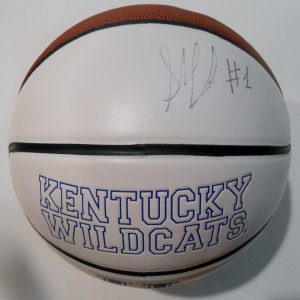 Skal Labissiere Signed Kentucky Wildcats Logo Basketball w/JSA COA SD08608 Collectible Memorabilia