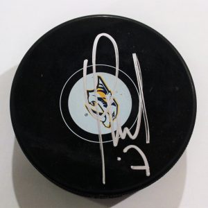 Yannick Weber Signed Nashville Predators Autograph Puck w/COA #1 Collectible Memorabilia