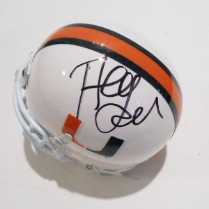 Al Golden Signed Miami Hurricanes Mini Helmet w/COA Collectible Memorabilia