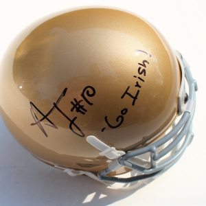Alize Jones Mack Signed Notre Dame Mini Football Helmet w/JSA COA SD19273 C Collectible Memorabilia