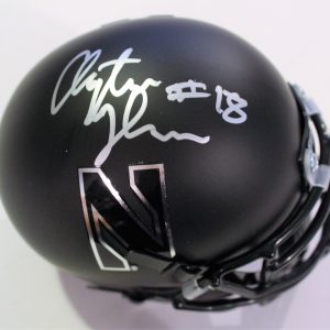 Clayton Thorson Signed Northwestern Wildcats Mini Football Helmet w/COA #2 C Collectible Memorabilia