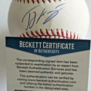 Tyler Krieger Signed Official Major League Baseball w/Beckett COA V77778 Collectible Memorabilia