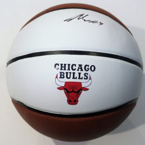 Lauri Markkanen Signed Chicago Bulls Logo Basketball w/COA 2017-18 Arizona #2 Collectible Memorabilia