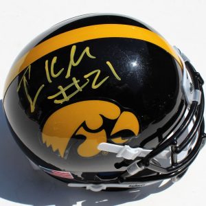 Ivory Kelly-Martin Signed Iowa Hawkeyes Mini Football Helmet w/COA C Collectible Memorabilia