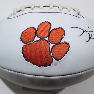 Derion Kendrick Clemson Tigers Signed Logo Football W/COA Collectible Memorabilia