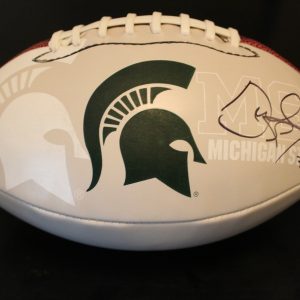 Darrell Stewart Signed Michigan State Spartans Logo Football w/COA Collectible Memorabilia