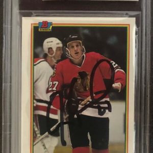 Jeremy Roenick Signed 1990-91 Bowman Hockey Card #1 Authentic Beckett Slabbed Collectible Memorabilia