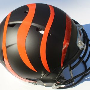 Cincinnati Bengals Custom Speed Blaze Football Helmet QB Decals Used Burrow Collectible Memorabilia