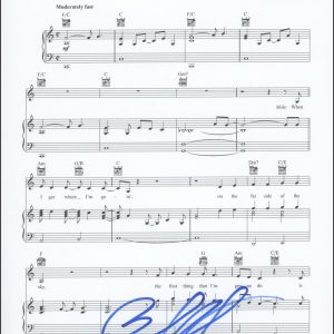 Brad Paisley "When I Get Where I'm Goin'" AUTOGRAPH Signed Sheet Music ACOA Collectible Memorabilia