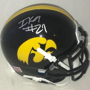 Ivory Kelly-Martin signed Iowa Hawkeyes mini helmet autographed Proof Collectible Memorabilia