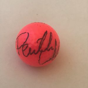 Pernilla Lindberg signed Hot Pink Wilson Hope Golf Ball autographed LPGA Sweden Collectible Memorabilia