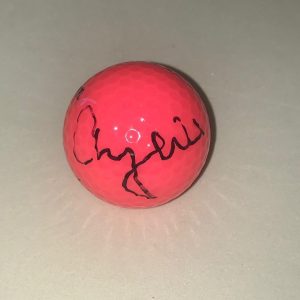 Cheyenne Woods signed Hot Pink Wilson Hope Golf Ball autographed LPGA USA Proof Collectible Memorabilia