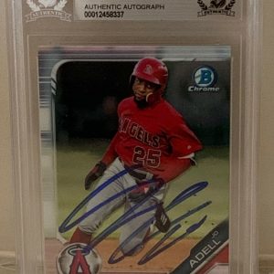 Jo Adell Angels signed 2019 Bowman Chrome Prospects #BCP4 Card BAS Beckett Collectible Memorabilia