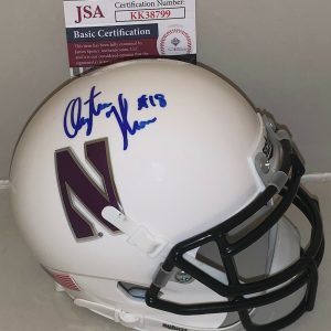 Clayton Thorson signed Northwestern Wildcats White mini helmet autographed JSA Collectible Memorabilia