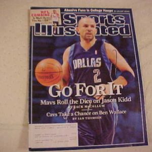 DALLAS MAVERICKS JASON KIDD SIGNED SPORTS ILLUSTRATED Collectible Memorabilia