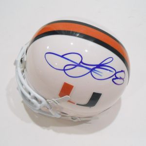 Clinton Portis Signed Miami Hurricanes Mini Helmet w/COA Redskins Broncos #1 Collectible Memorabilia