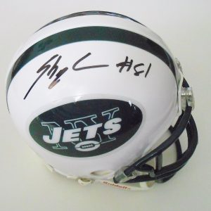 Shaq Evans Signed New York Jets Football Mini Helmet w/COA Collectible Memorabilia