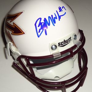 Brady White signed Arizona State Sun Devils white mini football helmet w/coa C Collectible Memorabilia
