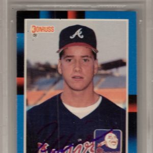 Tom Glavine Signed 1988 Donruss Rookie Card JSA Authentic Beckett Slabbed Y46624 Collectible Memorabilia