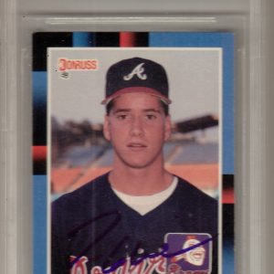 Tom Glavine Signed 1988 Donruss Rookie Card JSA Authentic Beckett Slabbed Y46629 Collectible Memorabilia