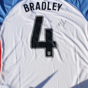 Michael Bradley Signed Team USA Soccer Jersey w/COA United States Collectible Memorabilia