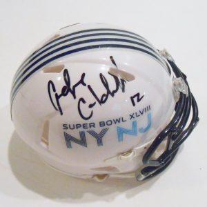 Andre Caldwell Signed Super Bowl 48 Mini Helmet w/COA XLVIII Broncos Collectible Memorabilia