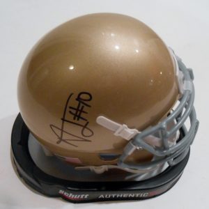 Alize Jones Signed Notre Dame Fighting Irish Mini Football Helmet w/COA C Collectible Memorabilia