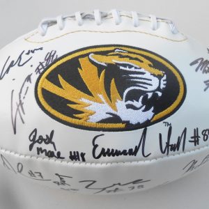 2015 Missouri Tigers Team Signed Logo Football w/COA Mizzou C Collectible Memorabilia