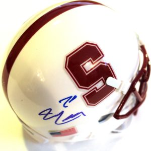 Bryce Love Signed Stanford Cardinal Mini Football Helmet w/COA 2017 #1 C Collectible Memorabilia