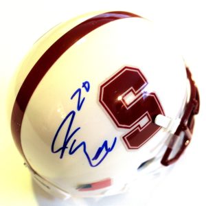 Bryce Love Signed Stanford Cardinal Mini Football Helmet w/COA 2017 #2 C Collectible Memorabilia