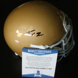 Tony Jones Signed Notre Dame Fighting Irish Mini Helmet w/Beckett COA V77952 Collectible Memorabilia