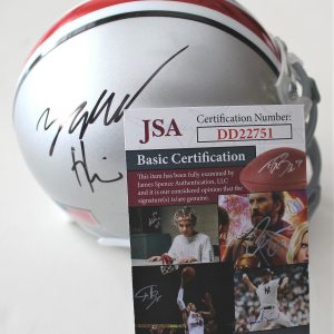 Zachary Harrison Signed Ohio State Mini Football Helmet w/JSA COA DD22751 C Collectible Memorabilia