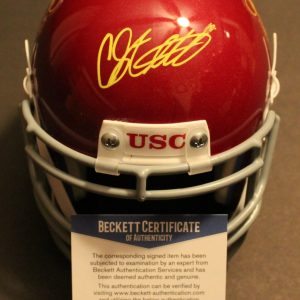 Chris Steele Signed USC Trojans Mini Football Helmet w/Beckett COA Fight On! C Collectible Memorabilia