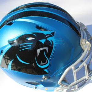 Carolina Panthers Custom Speed Blaze Football Helmet Decals Used McCaffrey Collectible Memorabilia
