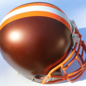 Cleveland Browns Custom Blaze Football Helmet Decals Used Baker Mayfield Collectible Memorabilia