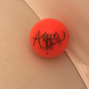 Anna Nordqvist signed Hot Pink Wilson Hope Golf Ball autographed LPGA Sweden Collectible Memorabilia