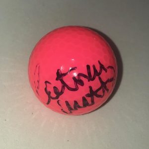 Catriona Matthew signed Hot Pink Wilson Hope Golf Ball autographed LPGA Scotland Collectible Memorabilia