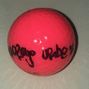 Mariajo Uribe signed Hot Pink Wilson Hope Golf Ball autographed LPGA Colombia Collectible Memorabilia