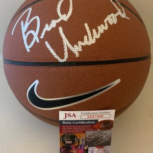 Brad Underwood Illinois signed Kansas State Wildcats F/S Basketball Ball JSA Collectible Memorabilia