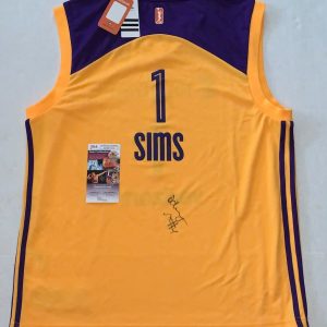 Odyssey Sims signed LA Los Angeles Sparks jersey autographed Exact Proof JSA Collectible Memorabilia