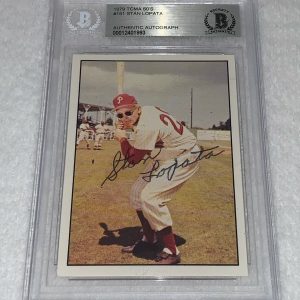 Stan Lopata Philadelphia Phillies signed 1979 TCMA 1950's Card BAS Beckett Collectible Memorabilia